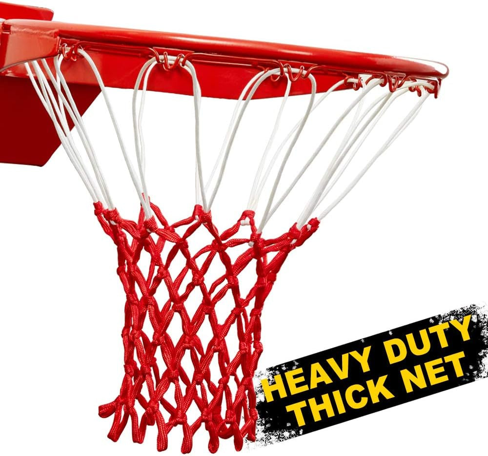 Premium Quality Professional Heavy Duty Basketball Net Replacement - All Weather anti Whip,Fits Standard Indoor or Outdoor 12 Loops Rims12 Loops